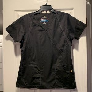 Wonder Wink Black Scrub Shirt